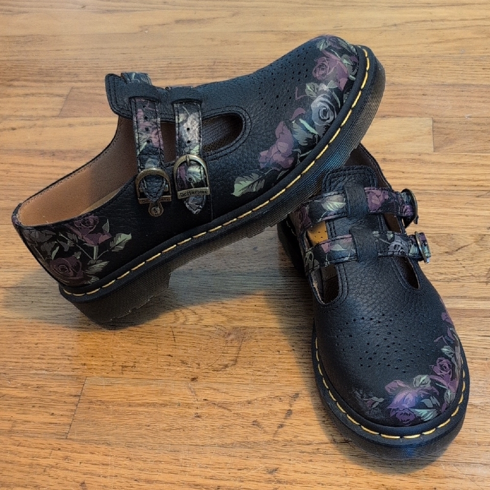 Dr. Martens Women's 8065 Flowers Mary Jane Flat